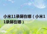 小米11錄屏在哪（小米11錄屏在哪）