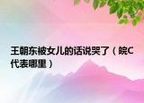 王朝東被女兒的話說哭了（皖C代表哪里）