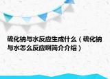 硫化鈉與水反應(yīng)生成什么（硫化鈉與水怎么反應(yīng)啊簡介介紹）