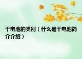 干電池的類別（什么是干電池簡介介紹）