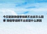 今日更新微信零錢轉(zhuǎn)不出去怎么回事 微信零錢轉(zhuǎn)不出去是什么原因
