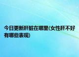 今日更新肝臟在哪里(女性肝不好有哪些表現(xiàn))