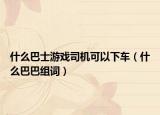 什么巴士游戲司機可以下車（什么巴巴組詞）