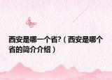 西安是哪一個(gè)省?（西安是哪個(gè)省的簡(jiǎn)介介紹）