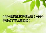 oppo官網(wǎng)查找手機定位（oppo手機掉了怎么查定位）