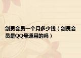 劍靈會(huì)員一個(gè)月多少錢（劍靈會(huì)員是QQ號(hào)通用的嗎）