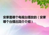 安家是哪個(gè)電視臺(tái)播放的（安家哪個(gè)臺(tái)播出簡(jiǎn)介介紹）