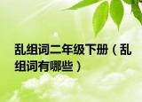 亂組詞二年級(jí)下冊(cè)（亂組詞有哪些）