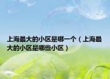上海最大的小區(qū)是哪一個(gè)（上海最大的小區(qū)是哪些小區(qū)）