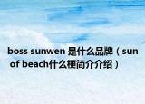 boss sunwen 是什么品牌（sun of beach什么梗簡(jiǎn)介介紹）