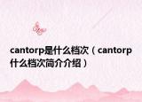 cantorp是什么檔次（cantorp什么檔次簡(jiǎn)介介紹）