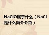 NaClO屬于什么（NaCl是什么簡介介紹）