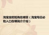 淘寶定時(shí)搶購在哪里（淘寶每日必?fù)屓肟谠谀暮喗榻榻B）