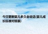 今日更新嬰兒多久會(huì)說(shuō)話(嬰兒成長(zhǎng)標(biāo)準(zhǔn)對(duì)照表)