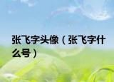 張飛字頭像（張飛字什么號(hào)）