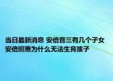 當日最新消息 安倍晉三有幾個子女 安倍照惠為什么無法生育孩子