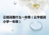 云組詞是什么一年級(jí)（云字組詞小學(xué)一年級(jí)）