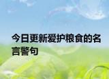 今日更新愛護(hù)糧食的名言警句