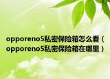 opporeno5私密保險(xiǎn)箱怎么看（opporeno5私密保險(xiǎn)箱在哪里）