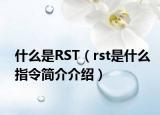 什么是RST（rst是什么指令簡介介紹）