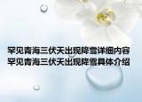 罕見青海三伏天出現(xiàn)降雪詳細(xì)內(nèi)容 罕見青海三伏天出現(xiàn)降雪具體介紹