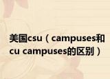 美國csu（campuses和cu campuses的區(qū)別）