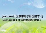 justnow什么意思用于什么時態(tài)（justnow用于什么時態(tài)簡介介紹）