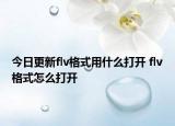 今日更新flv格式用什么打開 flv格式怎么打開