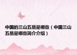 中國的三山五岳是哪些（中國三山五岳是哪些簡(jiǎn)介介紹）