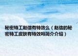 秘密特工趙信有特效么（趙信的秘密特工皮膚有特效嗎簡(jiǎn)介介紹）