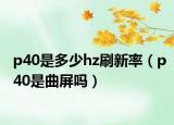 p40是多少hz刷新率（p40是曲屏嗎）