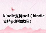 kindle支持pdf（kindle支持pdf格式嗎）