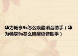 華為暢享9s怎么喚醒語音助手（華為暢享9s怎么喚醒語音助手）