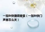 一加8t快捷調(diào)音量（一加8t快門聲音怎么關(guān)）