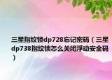 三星指紋鎖dp728忘記密碼（三星dp738指紋鎖怎么關(guān)閉浮動安全碼）