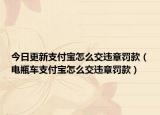 今日更新支付寶怎么交違章罰款（電瓶車支付寶怎么交違章罰款）