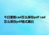 今日更新cad怎么保存pdf cad怎么保存pdf格式黑白