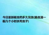 今日更新驅(qū)蟲(chóng)藥多久見(jiàn)效(腸蟲(chóng)清一般幾個(gè)小時(shí)殺死蟲(chóng)子)