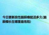 今日更新良性腦膜瘤能活多久(腦膜瘤長(zhǎng)在哪里最危險(xiǎn))