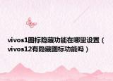vivos1圖標隱藏功能在哪里設置（vivos12有隱藏圖標功能嗎）