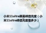 小米11ultra屏幕峰值亮度（小米11ultra峰值亮度是多少）
