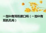 一加6t有耳機(jī)接口嗎（一加6t有耳機(jī)孔嗎）