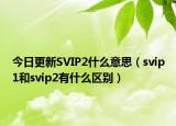 今日更新SVIP2什么意思（svip1和svip2有什么區(qū)別）