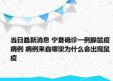 當日最新消息 寧夏確診一例腺鼠疫病例 病例來自哪里為什么會出現鼠疫