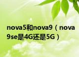 nova5和nova9（nova9se是4G還是5G）