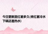 今日更新蒸紅薯多久(煮紅薯冷水下鍋還是熱水)