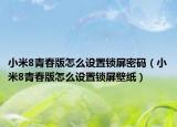 小米8青春版怎么設(shè)置鎖屏密碼（小米8青春版怎么設(shè)置鎖屏壁紙）