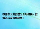 微博怎么發(fā)微信公眾號(hào)鏈接（微博怎么發(fā)微博故事）