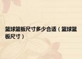 籃球籃板尺寸多少合適（籃球籃板尺寸）