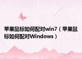 蘋果鼠標(biāo)如何配對win7（蘋果鼠標(biāo)如何配對Windows）
